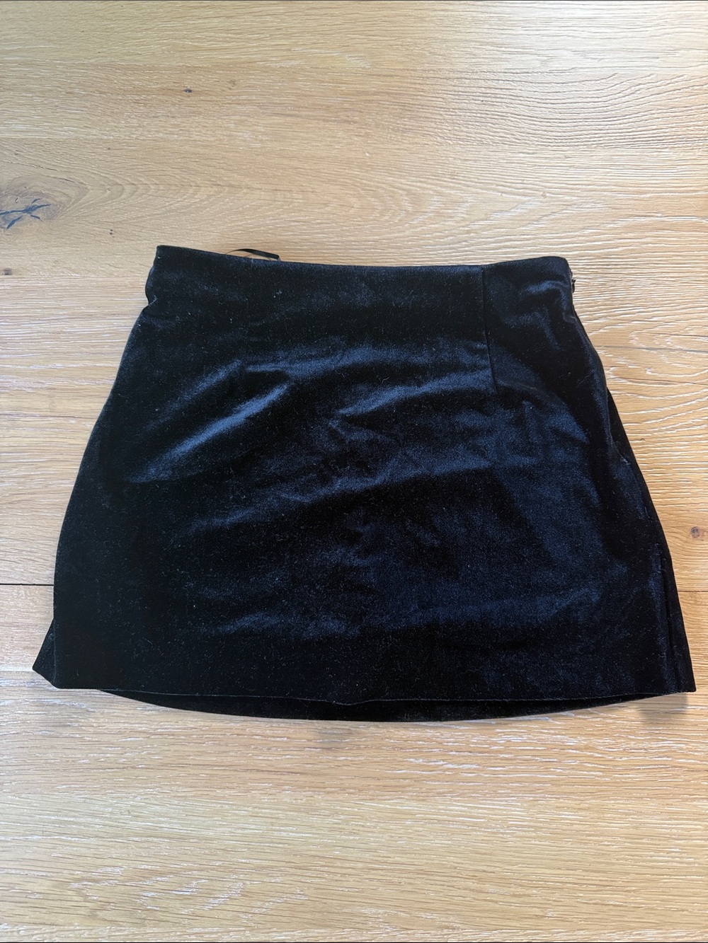 Classic Black Velvet Mini Skirt